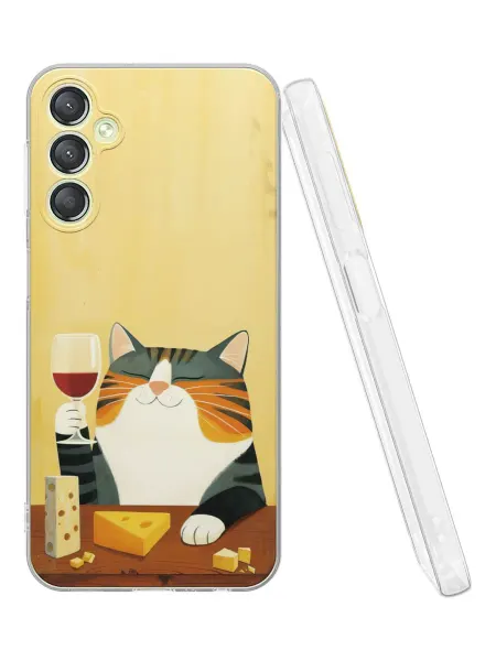 QuestCase Чехол на Samsung A24 4G с принтом Котик