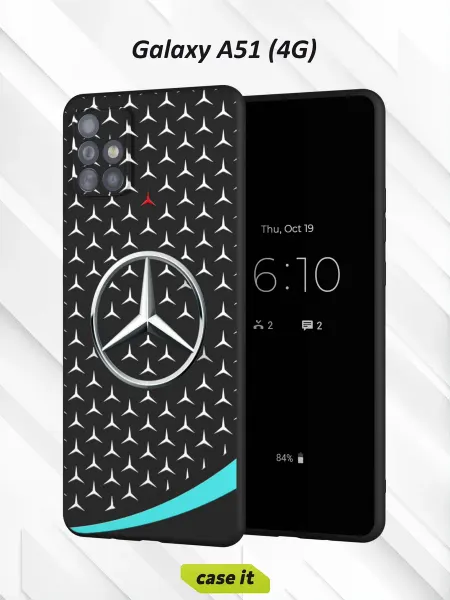 Case it Чехол на Samsung A51 4G принт трехлучевая звезда Mercedes