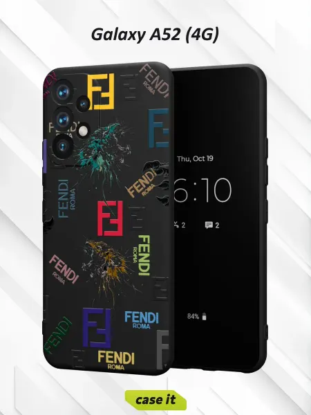 Case it Чехол на Samsung A52 4Gс принтом Fendi
