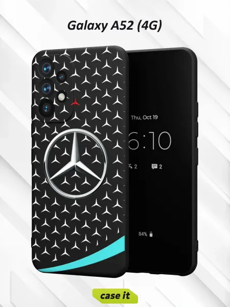Case it Чехол на Samsung A52 4G принт трехлучевая звезда Mercedes