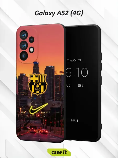 Case it Чехол на Samsung A52 4G с принтом фон вечернего мегаполиса