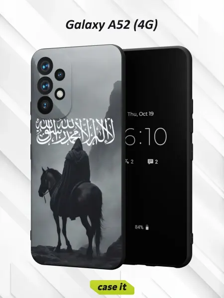 Case it Чехол на Samsung A52 4Gс принтом чёрный всадник