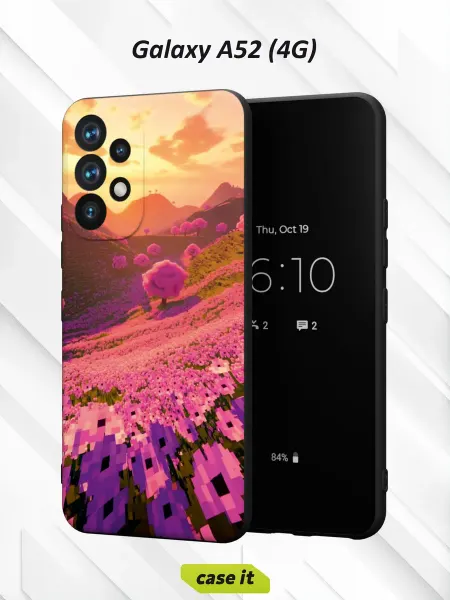 Case it Чехол на Samsung A52 4Gс принтом Пиксельные поля