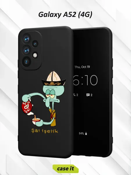 Case it Чехол на Samsung A52 4Gс принтом Сквидвард