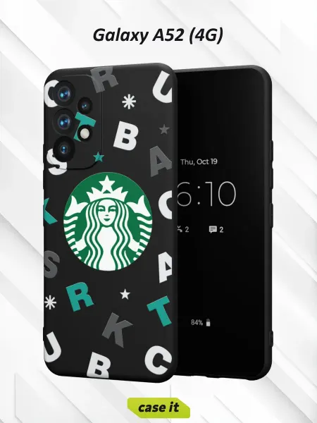 Case it Чехол на Samsung A52 4Gс принтом Starbucks