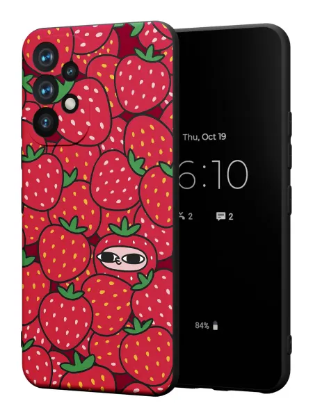 FACTORIA Чехол на Samsung A52 4G с принтом Клубничка