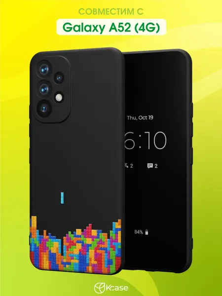 Kcase Чехол на Samsung A52 4G с принтом Тетрис