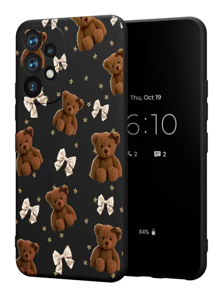 PBl store Чехол на Samsung A52 4G с принтом Мишки и бантики