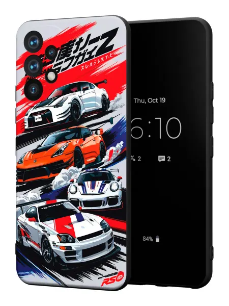 PBl store Чехол на Samsung A52 4G с принтом Гоночные машины