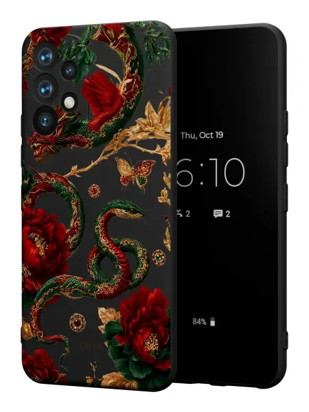 PBl store Чехол на Samsung A52 4G с принтом Змеи и розы