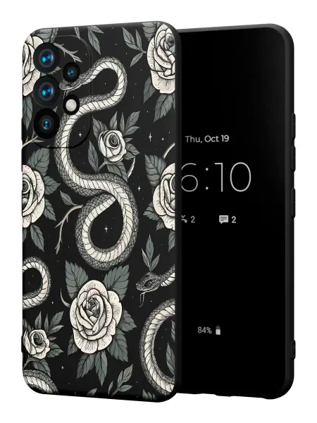 PBl store Чехол на Samsung A52 4G Змея и розы