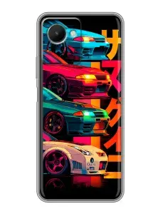 Чехол для Realme C30s 4G с принтом тачки аниме на Реалми С30с 4G
