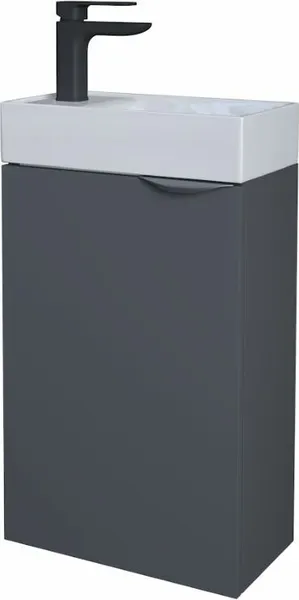 STL Design Тумба под раковину Mini 0501-400-P-DA-FM-L 40 пепел темный