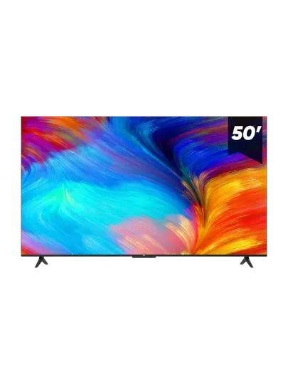 TCL 50P635 50" 4K UHD Smart TV, Android TV, Wi-Fi, HDR, чёрный телевизор