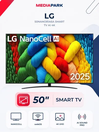 Телевизор LG 50NANO81A6A Smart TV AI 4K