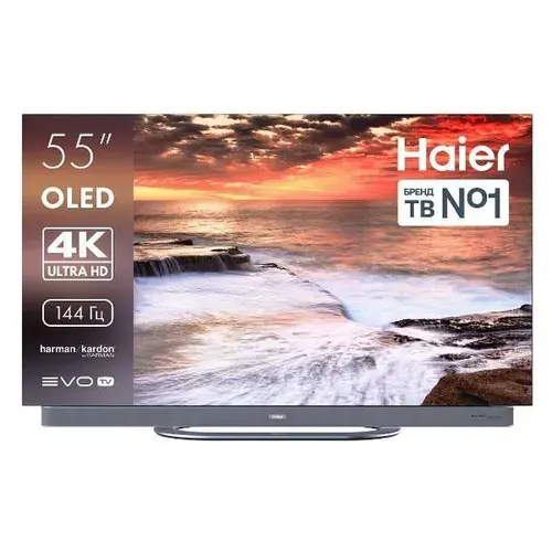 Haier Телевизор DH1VM9D03RU 55″ 4K UHD, серебристый