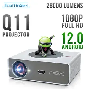 Проектор Touyinger Q11W 4K 8K светодиодный домашний кинотеатр электроника видеоигровые устройства 5G проекторы Full HD кинопроектор