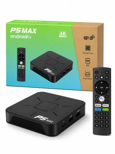 Smart TV приставка P5 MAX Android TV Box 4K с Wi-Fi 6