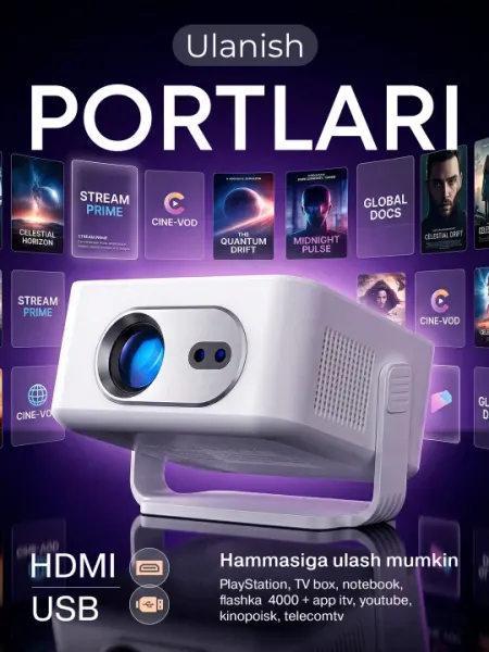Проектор Magcubic HY300Max HD – 4K, WiFi6, автофокус proektor