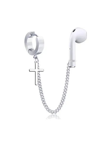 4Love4You Чехол на наушники airpods пирсинг обманка в ухо серьги с кре…