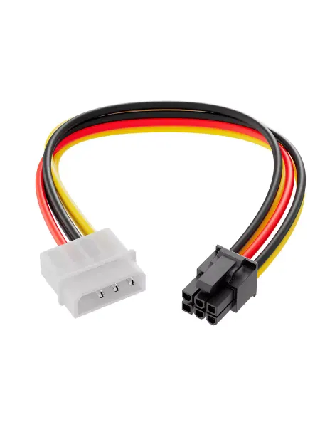 GSMIN Кабель питания для видеокарты GPU 6Pin - 4Pin Molex 2шт
