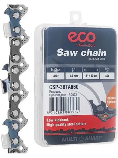 Eco Цепь пильная 60 звеньев 40см 16" 3 8" 1,6 мм 38TA
