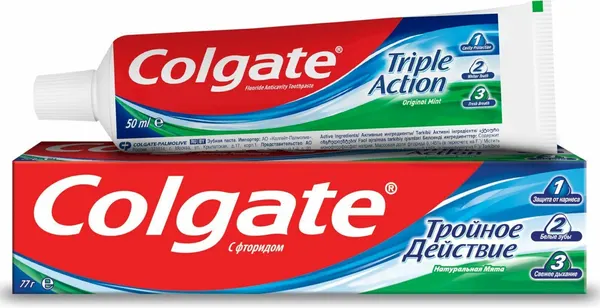 Colgate Зубная паста Тройное действие Натуральная мята 150мл