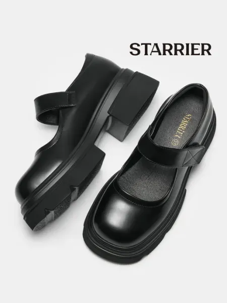 STARRIER Туфли мэри джейн на платформе черные