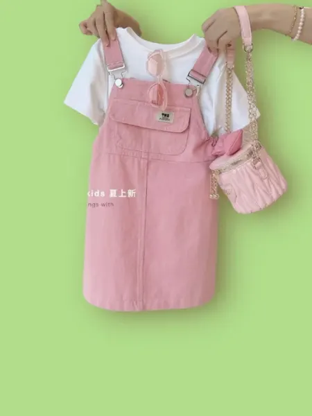 HappyKids Джинсовый сарафан с футболкой
