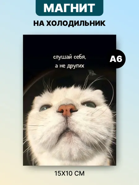 Магнит на холодильник с аффирмацией и мотивацией