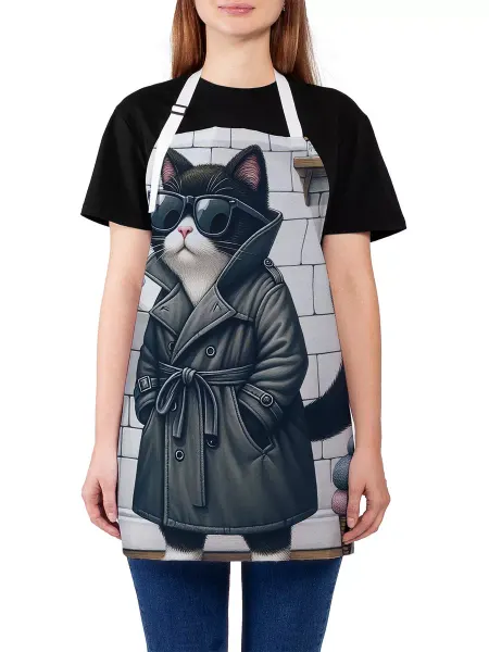 JoyArty Фартук кухонный "Кот-бандит" 65x65x28 см