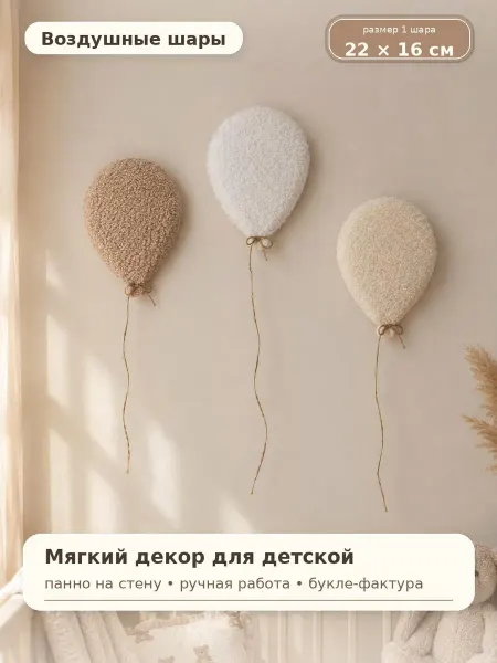 Шары и Облака Панно на стену Воздушные шары
