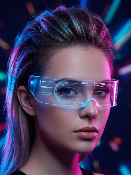 Воздушный праздник Светящиеся неоновые карнавальные led очки киберпанк тик ток