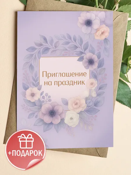 ЛАБОРАТОРИЯ ДЕТСТВА Подарочная открытка "Приглашение на праздник"