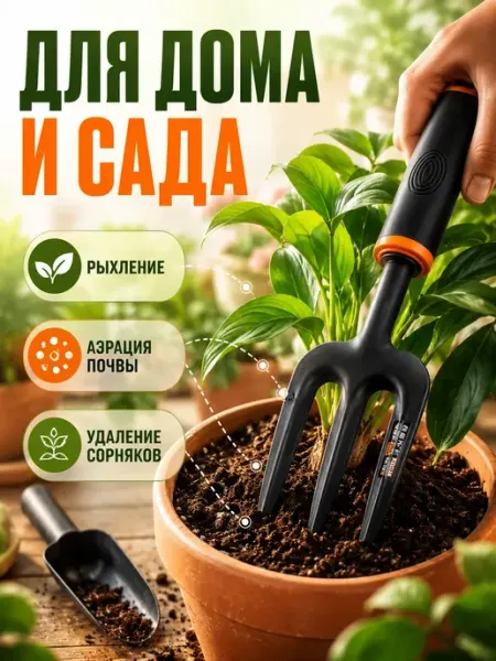 Мо и ника 5 Рыхлитель садовый для почвы вилка