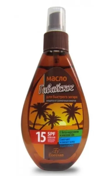 Floresan Масло для быстрого загара Гавайское SPF 15