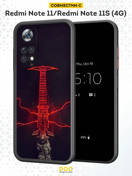 DesignOnCase Чехол Бампер на Redmi Note 11 11S с принтом Doom
