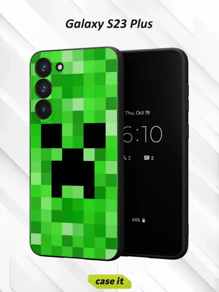 Case it Чехол на Samsung S23 Plus с принтом Крипер