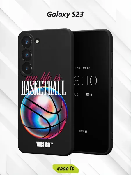 Case it Чехол на Samsung S23 с принтом Баскетбол