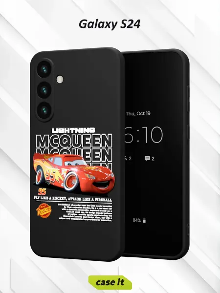 Case it Чехол на Samsung S24 с принтом Молния Маквин