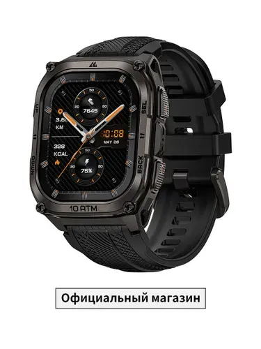 KOSPET TANK M4 GPS-смарт часы для мужские,Военный стандарт, Полностью из нержавеющей стали, 150 м водонепроницаемости, офлайн-карты и отслеживание здоровья,черный