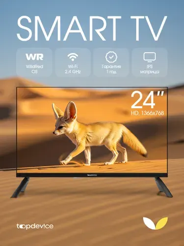 Topdevice Телевизор TDWC24BH2210I 24″ HD, черный