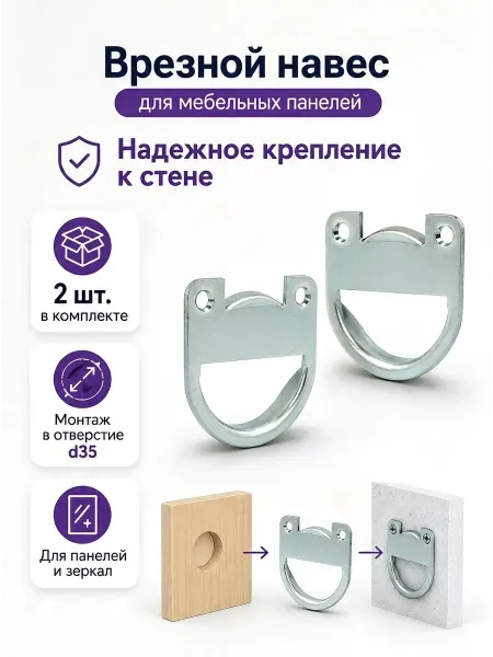 Навес врезной для мебельных панелей