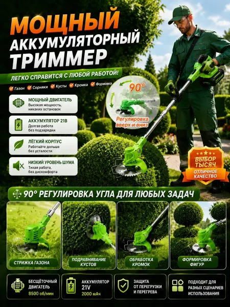 Makita House Тримакс аккумуляторный садовый триммер