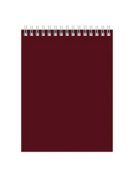 BG Блокнот А5 60л клетка гребень Для конференций бордо
