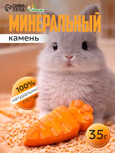 Пижон Минеральный камень для грызунов Морковка, 35 г
