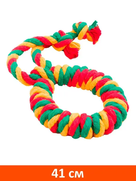 DOGLIKE Игрушка Dental Knot Кольцо канатное для собак цветное 41 см