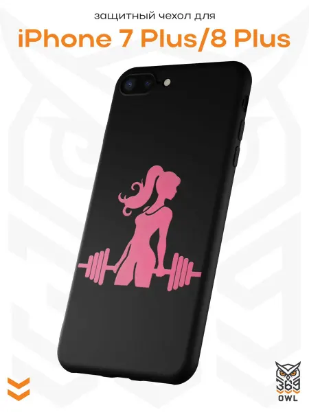 OWL369 Чехол на Apple iPhone 7 plus и 8 plus с принтом Фитнес