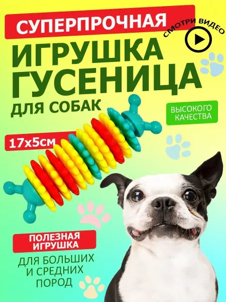 Bouncy Johnny Игрушка для собак средних и больших пород - Гусеница
