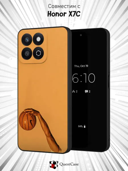 QuestCase Чехол на Honor X7C с принтом Баскетбол